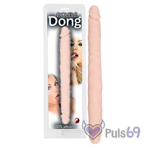 Фаллоимитатор для двоих DOUBLE DONG (телесный)