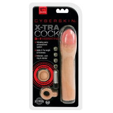 Вибронасадка на пенис с кольцом X-TRA COCK