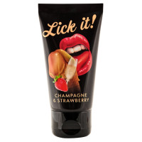 Оральная смазка ШАМПАНСКОЕ И ЗЕМЛЯНИКА Lick It (50 мл) Оральная смазка ШАМПАНСКОЕ И ЗЕМЛЯНИКА Lick It (50 мл)