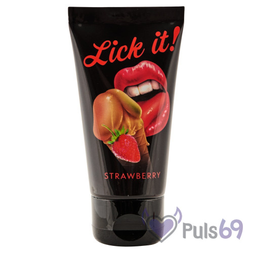 Оральная смазка КЛУБНИКА Lick It (50 мл)