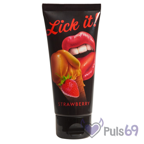 Оральная смазка КЛУБНИКА Lick It (100 мл)