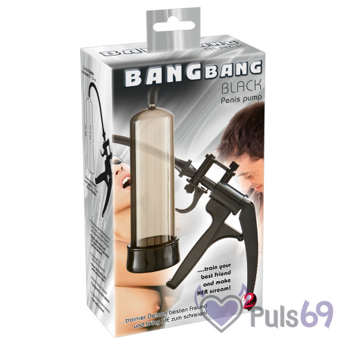 Помпа для пениса BANG с пистолетом (чёрная)
