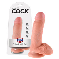 Фаллоимитатор на присоске с мошонкой King Cock (18 см) Фаллоимитатор на присоске с мошонкой King Cock (18 см)