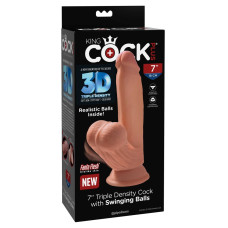 Фаллоимитатор на присоске с мошонкой King Cock Triple Density (18 см) Фаллоимитатор на присоске с мошонкой King Cock Triple Density (18 см)