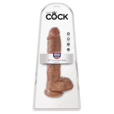 Фаллоимитатор с мошонкой King Cock (27 см) (темный) Фаллоимитатор с мошонкой King Cock (27 см) (темный)
