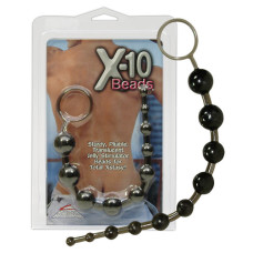 Анальные шарики X-10 Beads черные