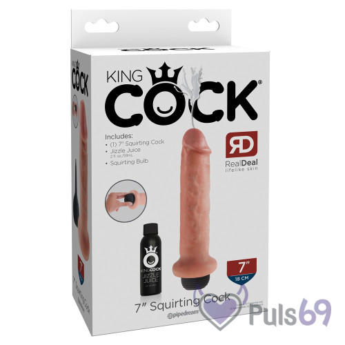 Фаллоимитатор с эффектом эякулиции King Cock