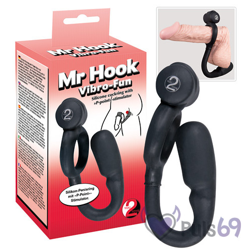 Виброкольцо с анальным стимулятором MR. HOOK